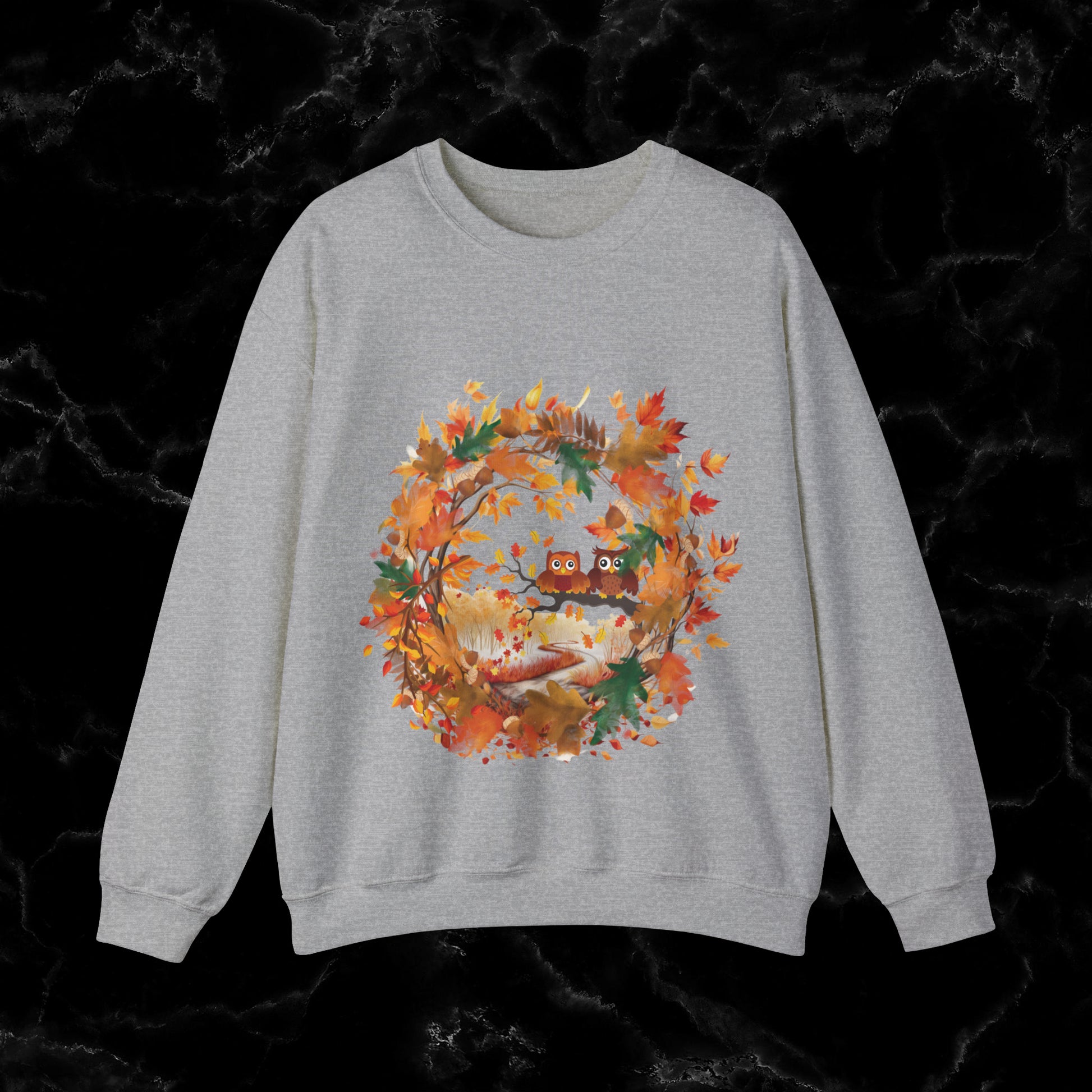 Hello Autumn Sweatshirt | Fall Design | Fall Seasonal Sweatshirt | Autumn Cottagecore Sweater Sweatshirt S Sport Grey 