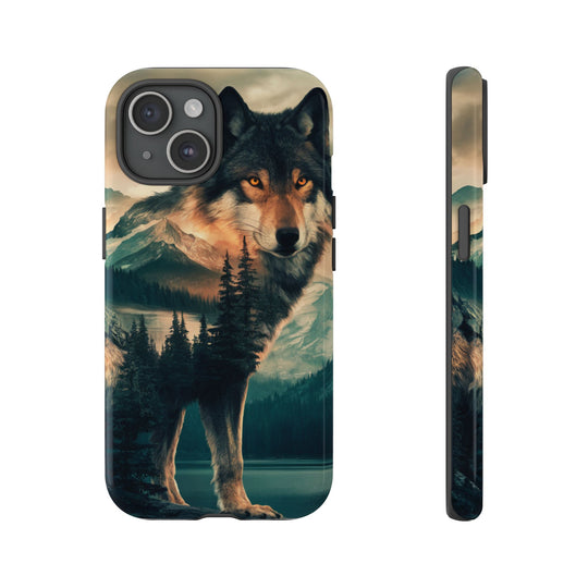 Wolf Tough Cases - Majestic Nature Landscape Phone Case Printify iPhone 15 Glossy