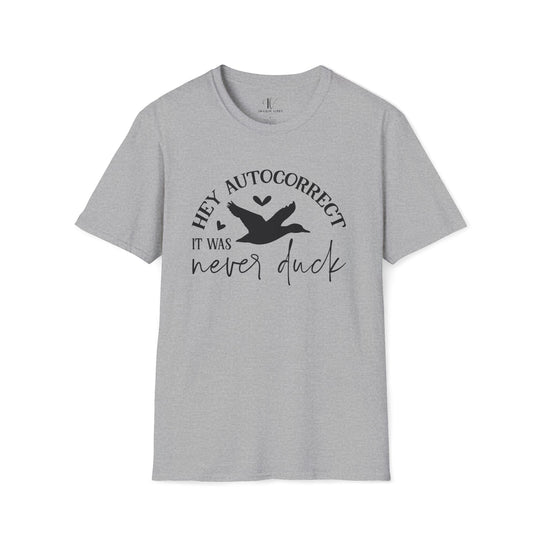 Humorous Autocorrect Duck T-Shirt T-Shirt Printify Sport Grey XS