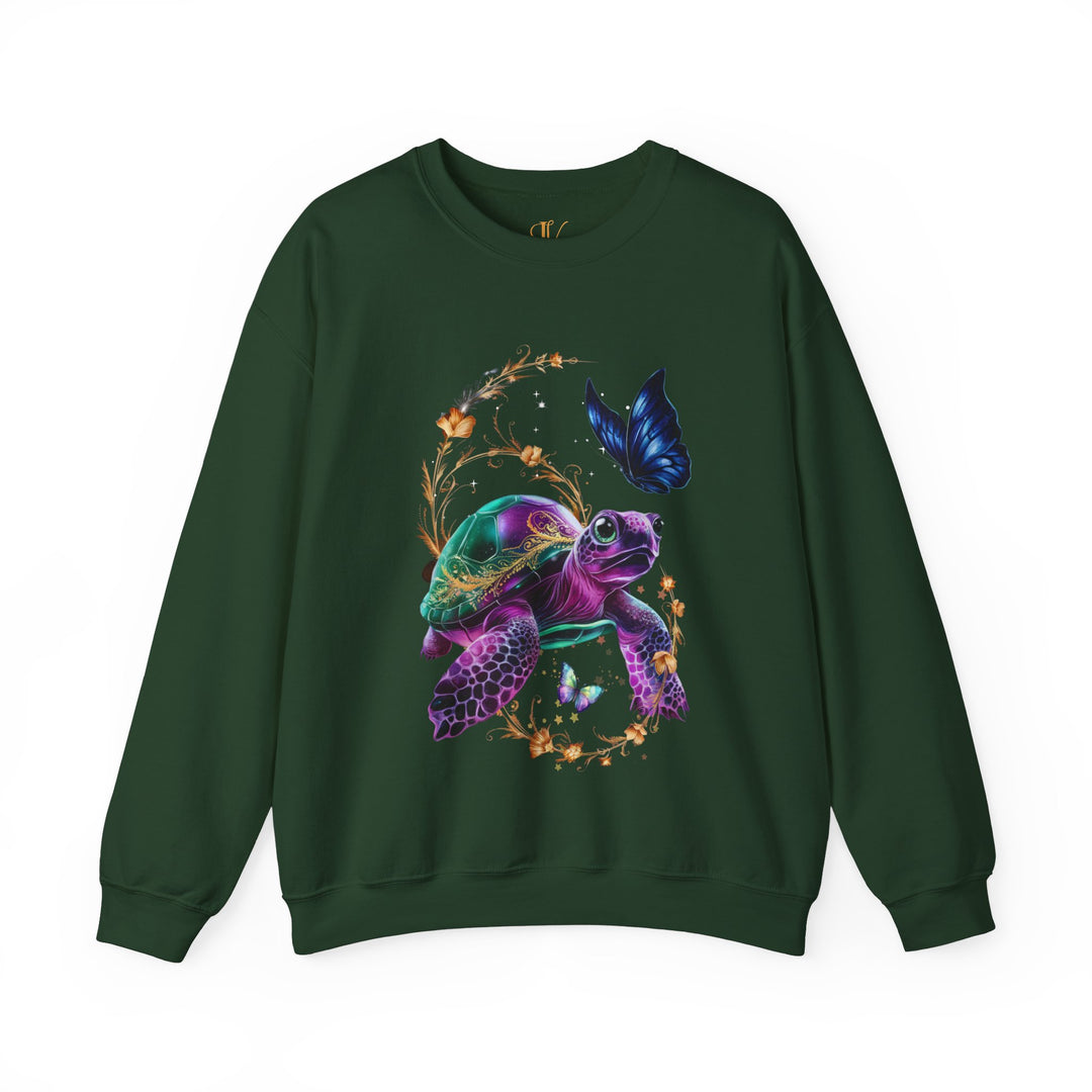 Turtle Dream Unisex Sweatshirt Sweatshirt Printify S Forest Green