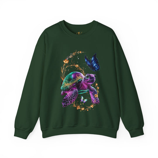 Turtle Dream Unisex Sweatshirt Sweatshirt Printify S Forest Green