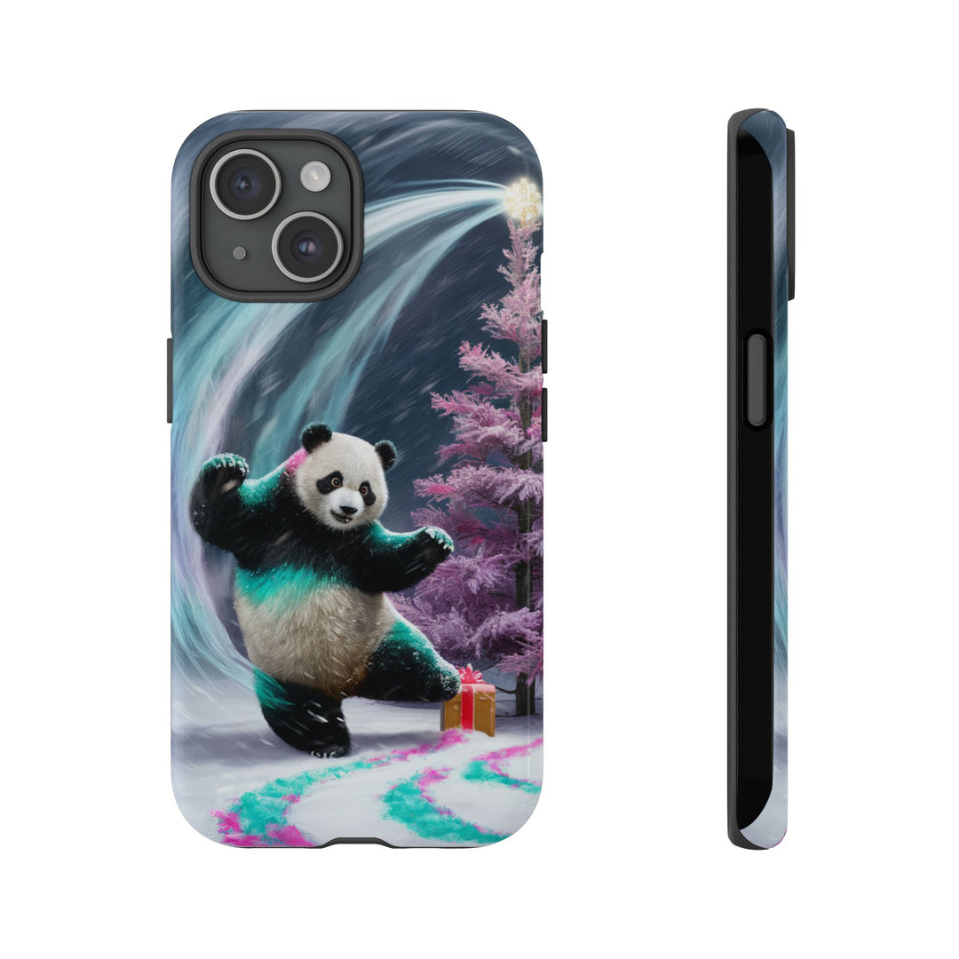 Christmas Panda Tough Case Phone Case Printify iPhone 15 Glossy