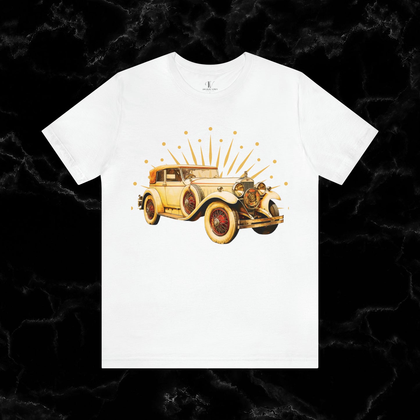 Vintage Car Enthusiast T-Shirt with Classic Wheels and Timeless Appeal T-Shirt White S 
