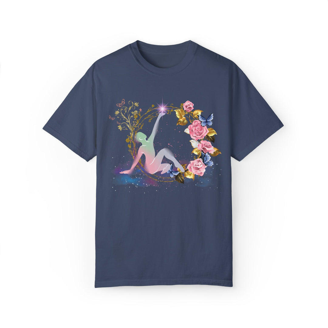 Dreamy Cosmos Garment-Dyed T-shirt T-Shirt Printify Midnight S