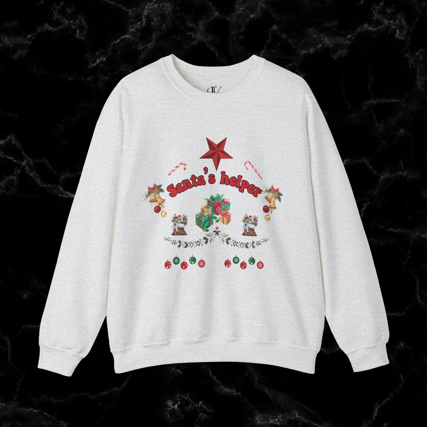 Santa Squad Shirt - Christmas Santa Helper Sweatshirt for Family Matching Christmas Sweatshirt S Ash 