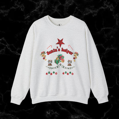 Santa Squad Shirt - Christmas Santa Helper Sweatshirt for Family Matching Christmas Sweatshirt S Ash 