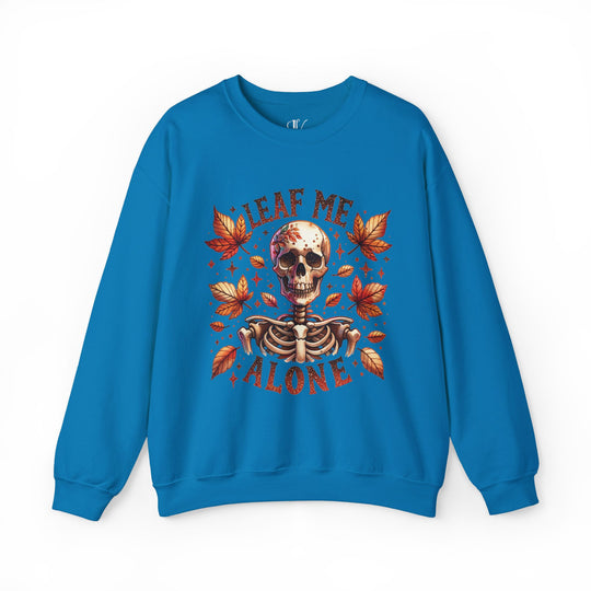 Leaf Me Alone: Skeleton Halloween Sweatshirt