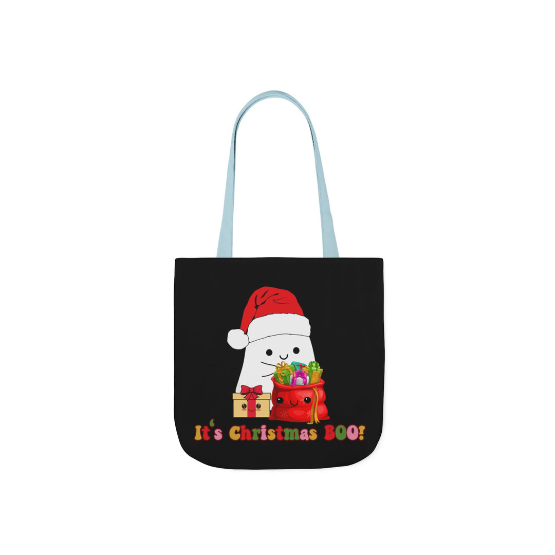 Canvas Tote Bag - Christmas Ghost Holiday Accessories Printify 13" × 13'' Light blue