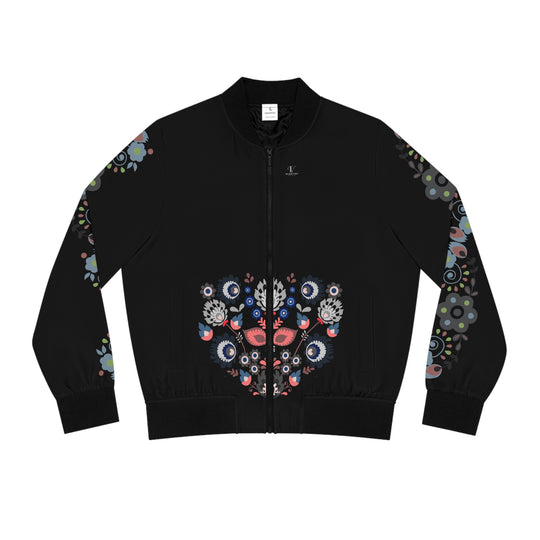 Bohemian Owl Bomber Jacket All Over Prints Printify Seam thread color automatically matched to design S