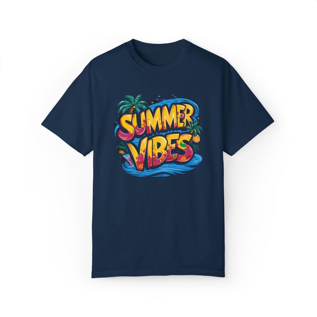 Summer Vibes Unisex T-shirt | Retro T-Shirt Printify True Navy S