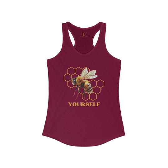 Racerback Tank Bee Yourself Tank Top Printify XS Solid Cardinal Red