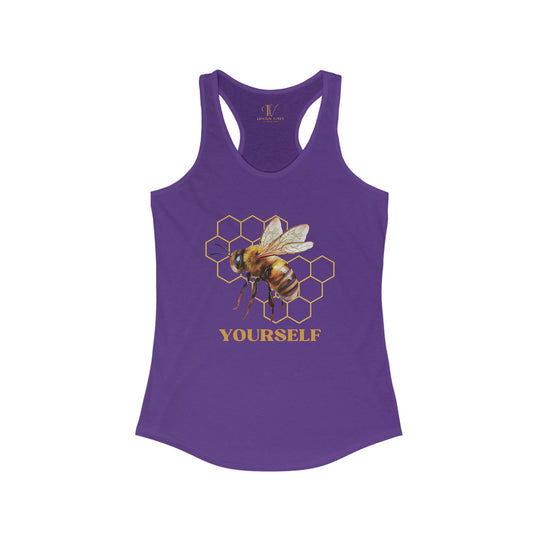 Racerback Tank Bee Yourself Tank Top Printify XS Solid Purple Rush