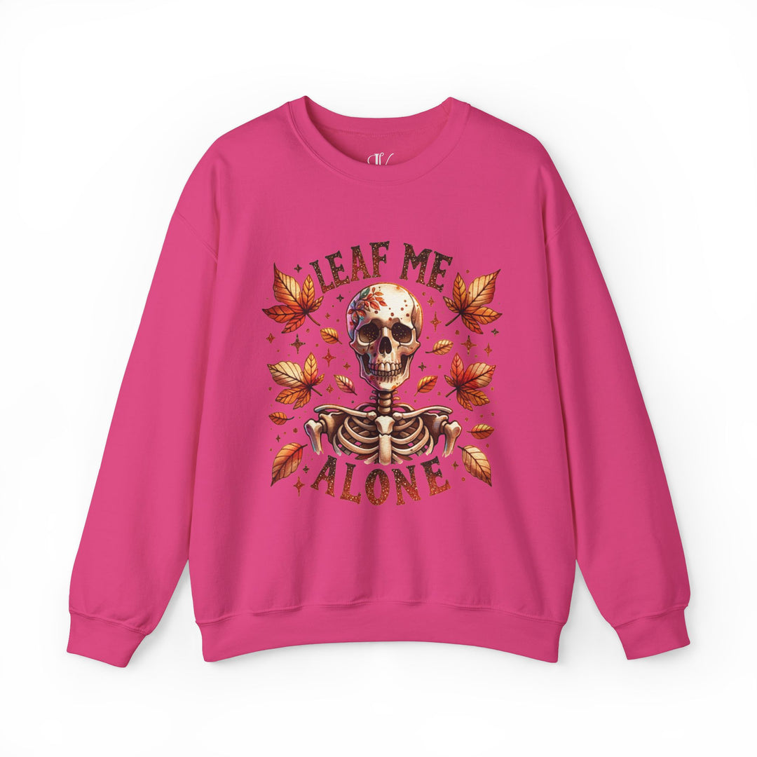 Leaf Me Alone: Skeleton Halloween Sweatshirt