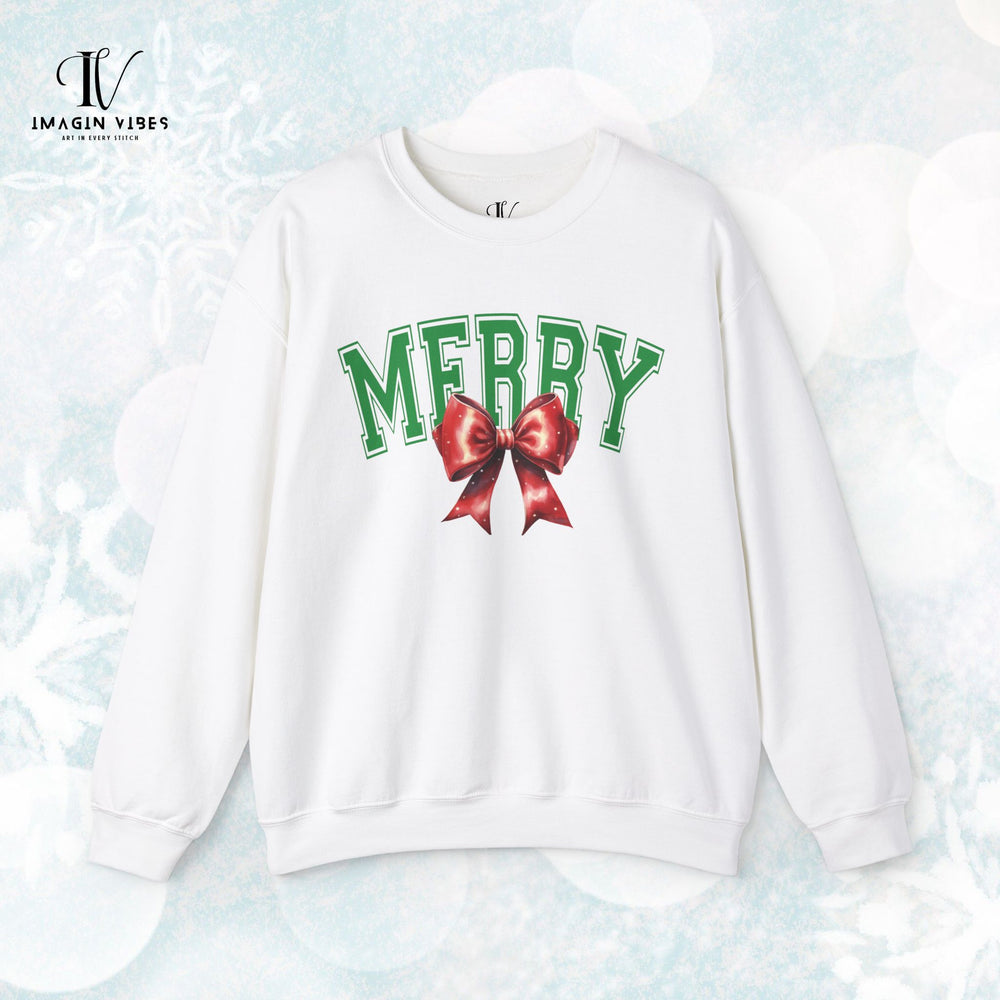 Merry Coquette Bow Christmas Sweatshirt