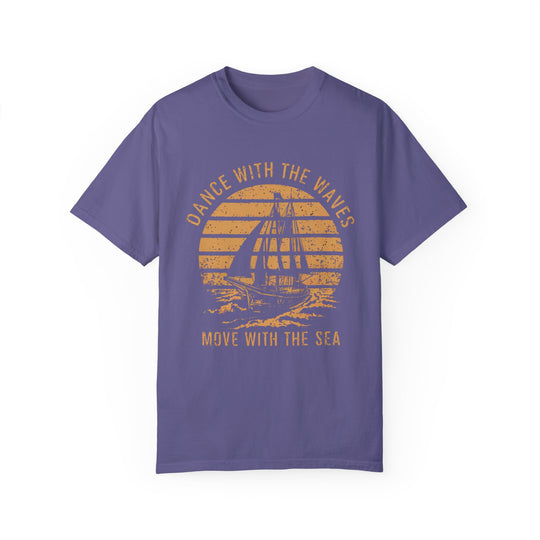 Motivational Sailboat Sunset Unisex T-shirt T-Shirt Printify Grape S