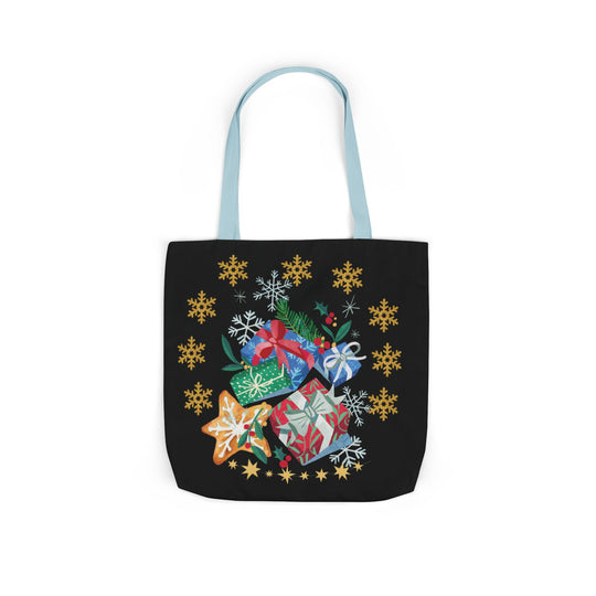 Christmas Gift Canvas Tote Bag Accessories Printify 18" × 18'' Light blue