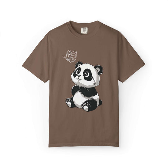 Adorable Panda & Butterfly Tee T-Shirt Printify Espresso S