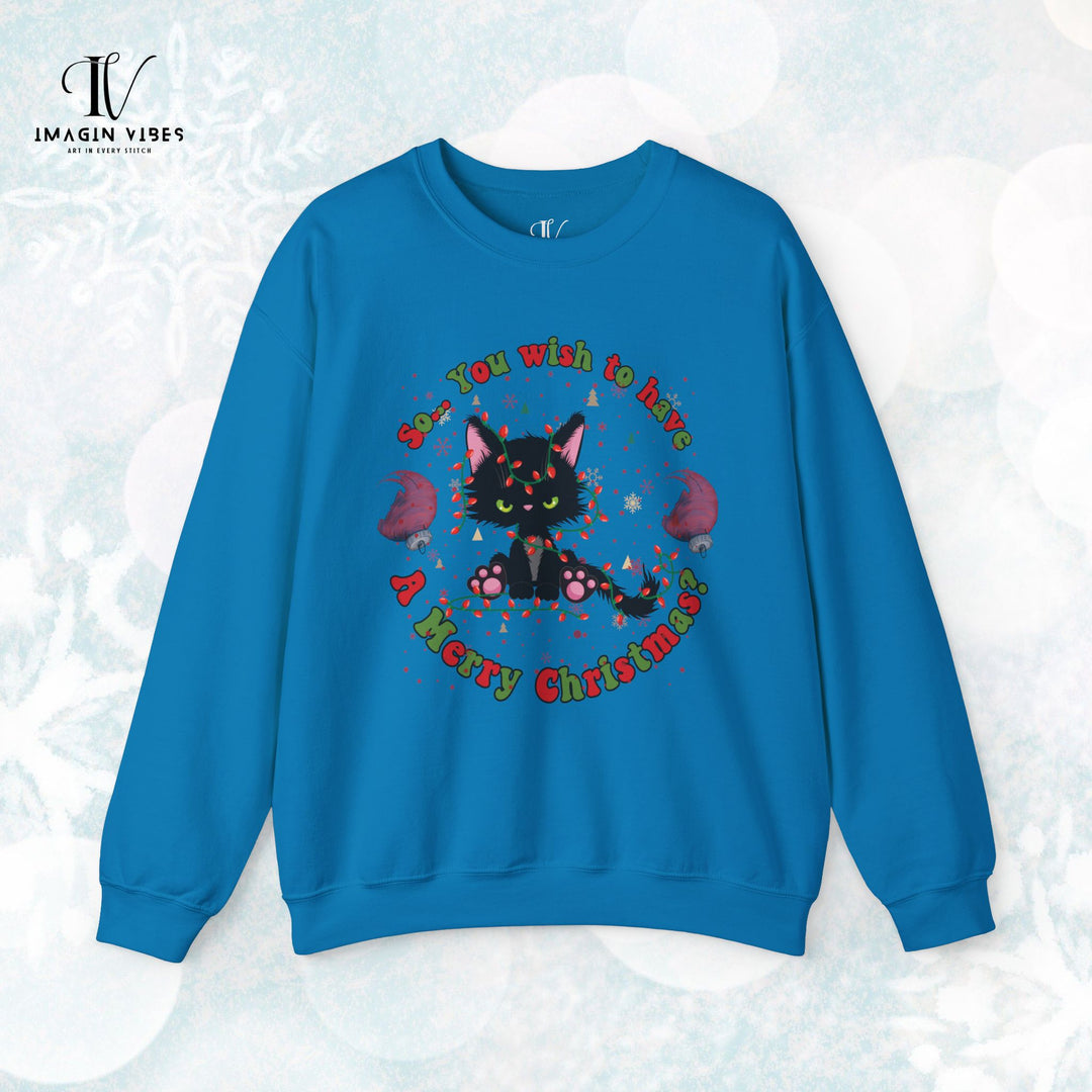 Merry Christmas Cat Sweatshirt