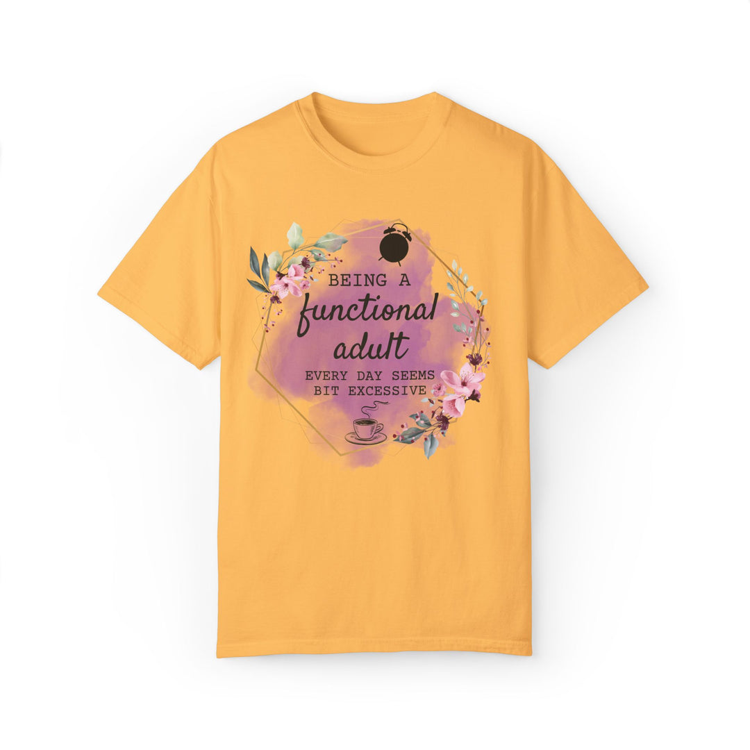 Functional Adult Coffee Cup Unisex T-shirt T-Shirt Printify Citrus S