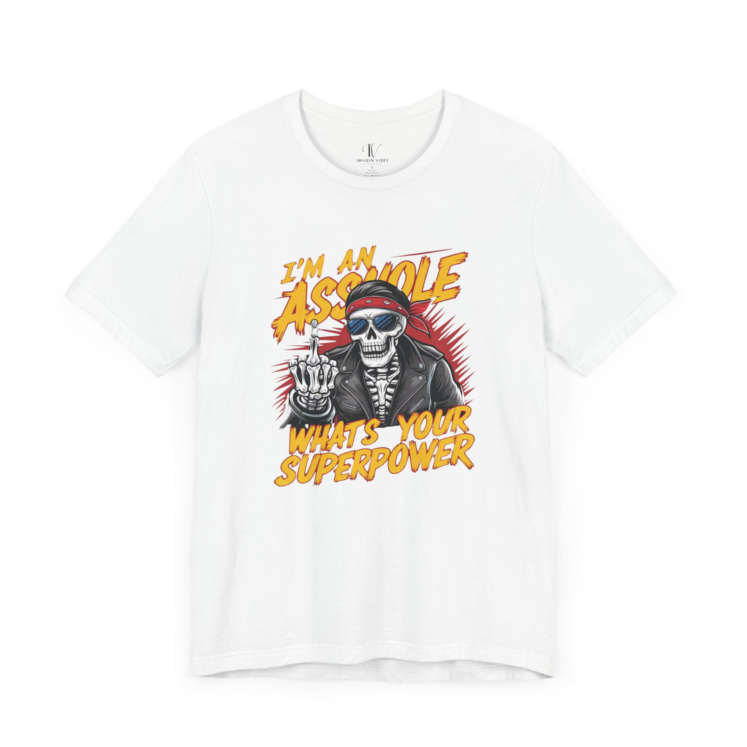 Skeleton Biker Tee T-Shirt Printify White XS