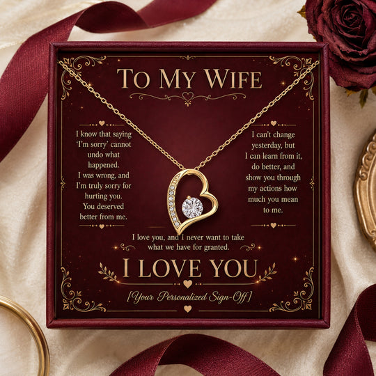 To My Wife – I'm Sorry Forever Love Necklace