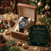 To My Husband – Christmas Automatic Skeleton Watch