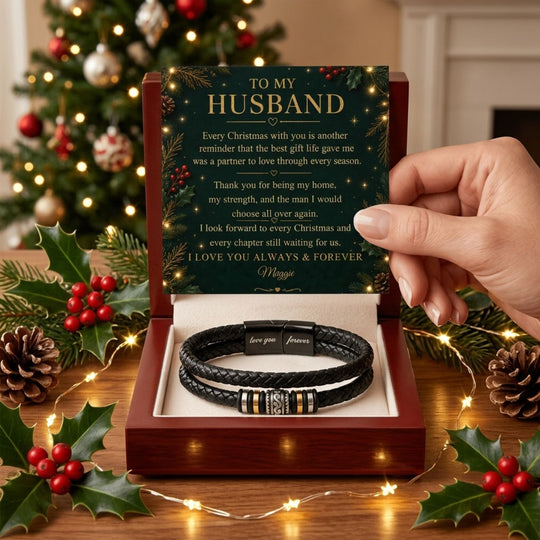 To My Husband – Christmas Love You Forever Bracelet