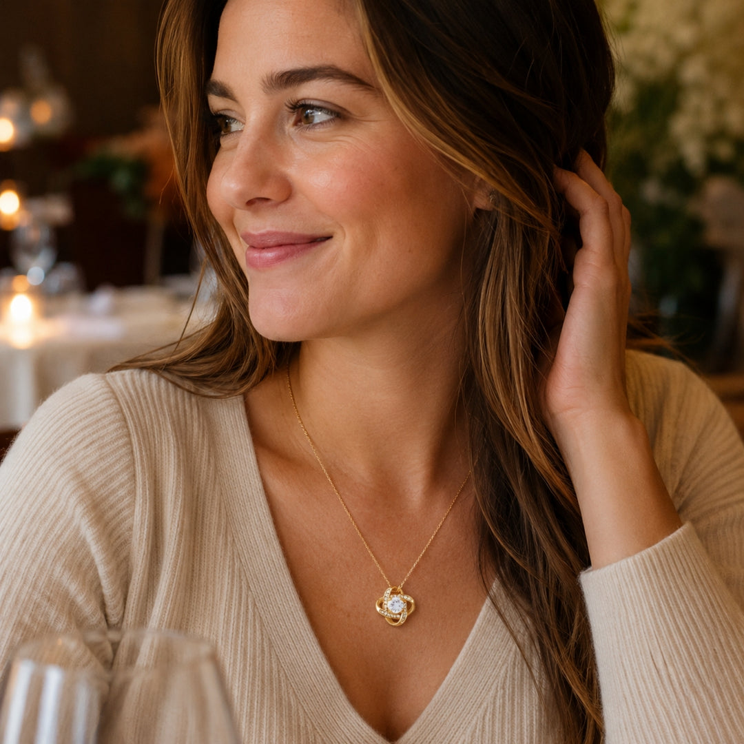 To My Girlfriend – My Today, My Tomorrow, My Always Love Knot Necklace
