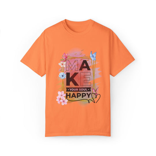 Motivational Watercolor T-Shirt - Make Your Soul Happy T-Shirt Printify Melon S