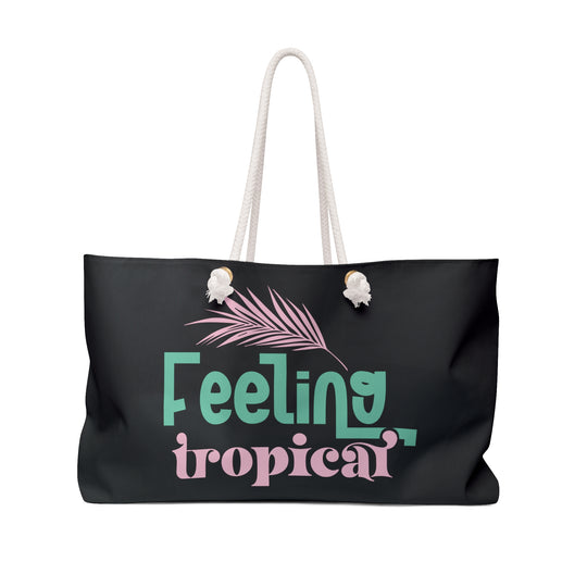 Beach Tote Bag -Feeling Tropical Palm Leaf Bags Printify 24" × 13"