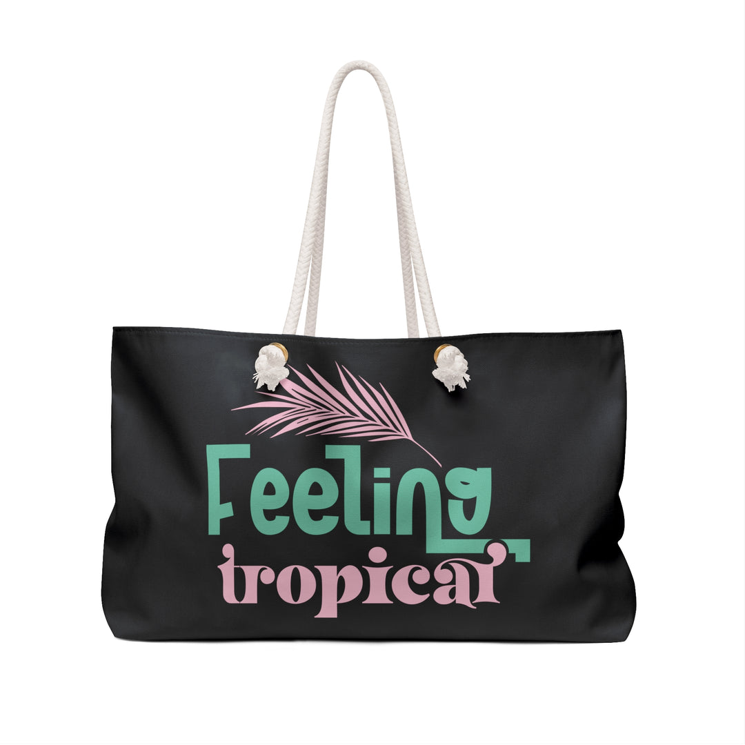 Beach Tote Bag -Feeling Tropical Palm Leaf Bags Printify