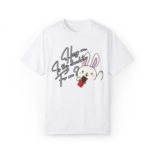 Cartoon Bunny Chocolate Unisex T-shirt T-Shirt Printify White S