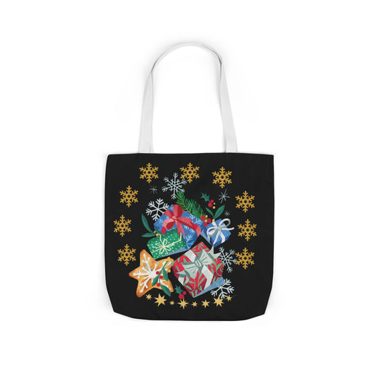 Christmas Gift Canvas Tote Bag Accessories Printify 18" × 18'' White