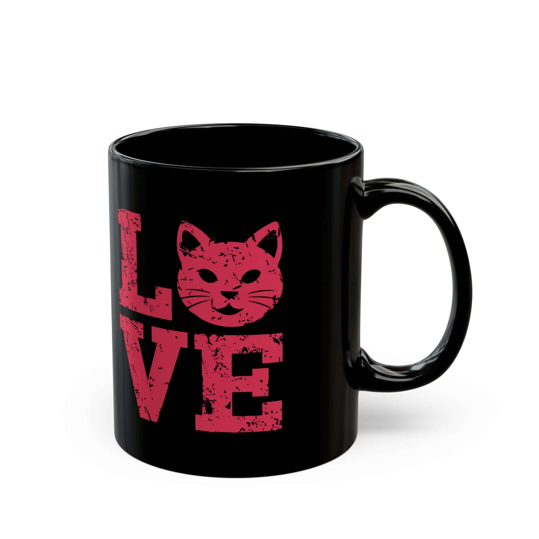 Mug Love Cat Vintage Distressed