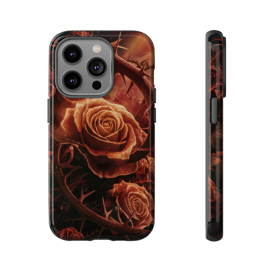 Gothic Roses Phone Case Phone Case Printify iPhone 14 Pro Glossy