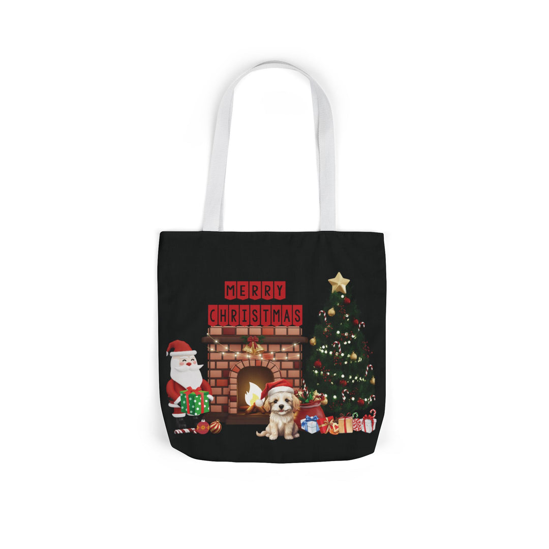 Santa Claus Christmas Canvas Tote Bag Accessories Printify 16" × 16'' White