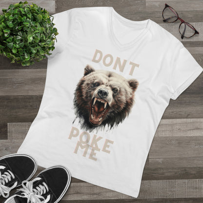 Angry Bear Close Up Men's Organic V-Neck T-Shirt X V-neck White S 