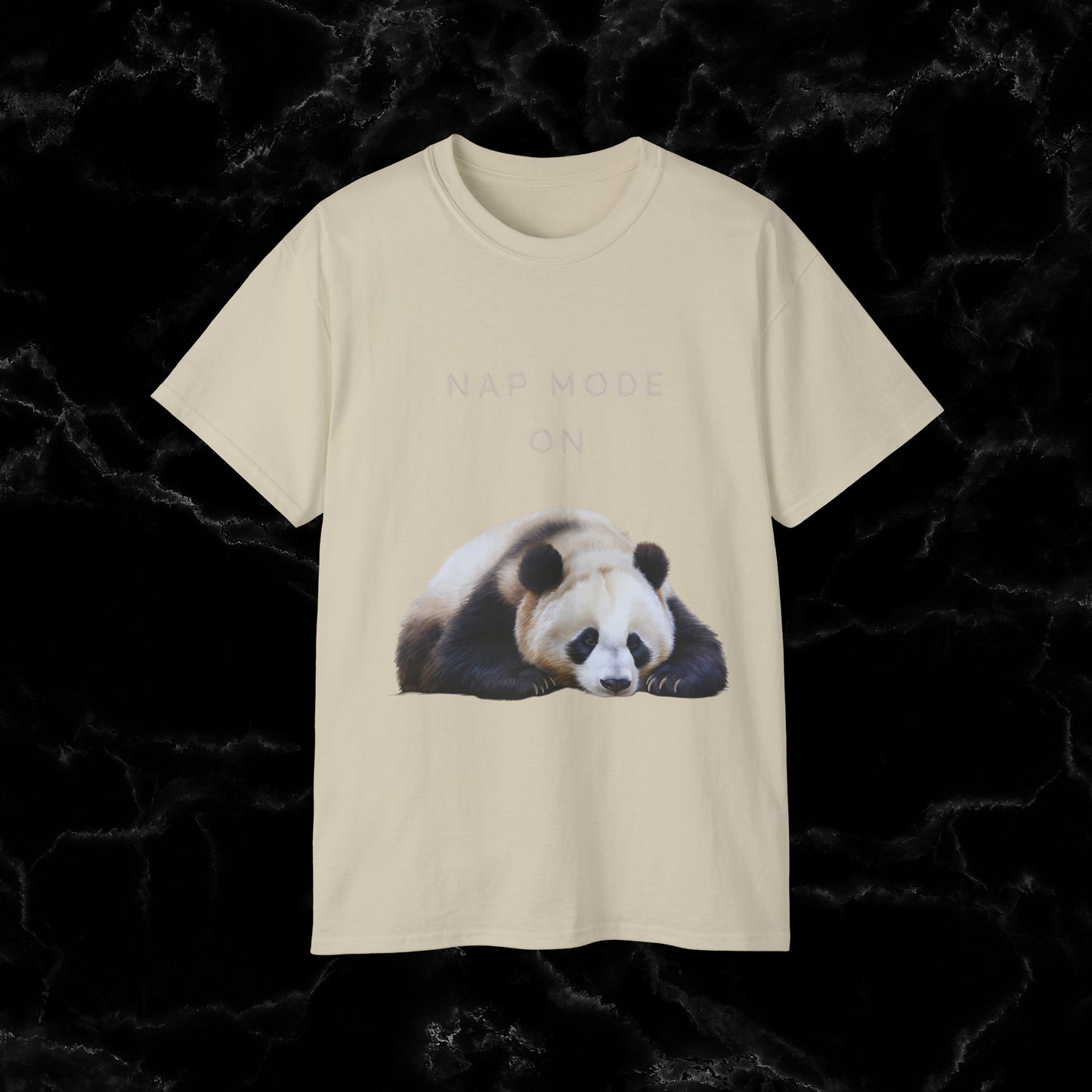 Nap Time Panda Unisex Funny Tee - Hilarious Panda Nap Design T-Shirt Sand M 