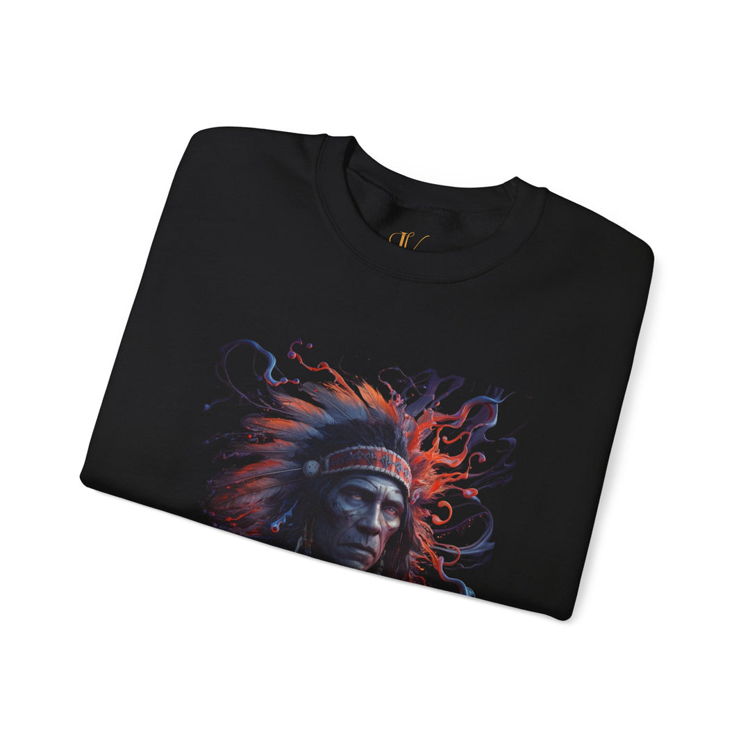 Native American Chief Portrait Sweatshirt Sweatshirt Printify