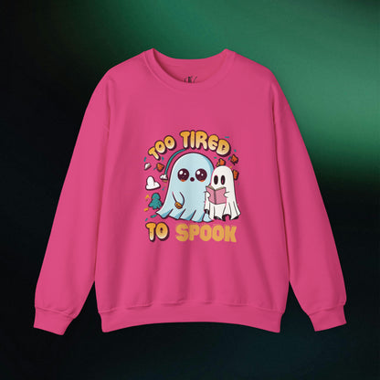 Ghost Reading Books Sweater, Bookish Halloween Sweatshirt, Halloween Teacher Gift, Librarian Halloween Hoodie, Ghost Crewneck Sweatshirt S Heliconia 