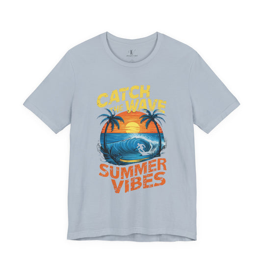 Vintage Summer Vibes Tee T-Shirt Printify Light Blue XS