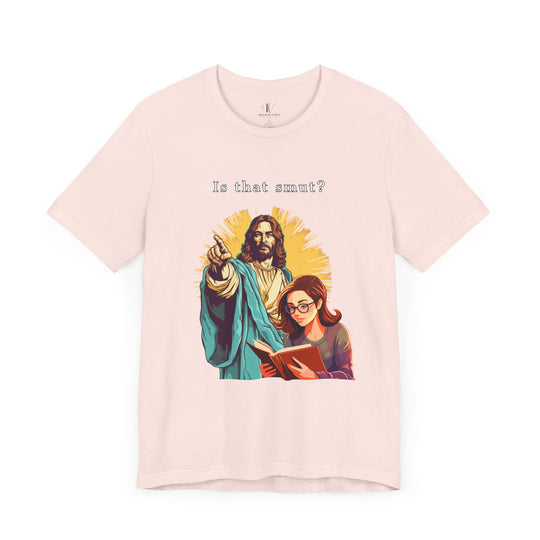 Funny Jesus Smut Unisex Tee T-Shirt Printify Soft Pink XS