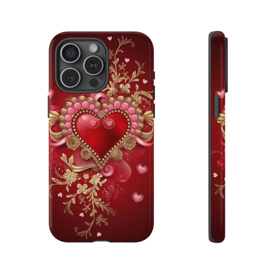 Phone Cases - Romantic Heart Design for Valentine's Day Phone Case Printify iPhone 15 Pro Max Glossy