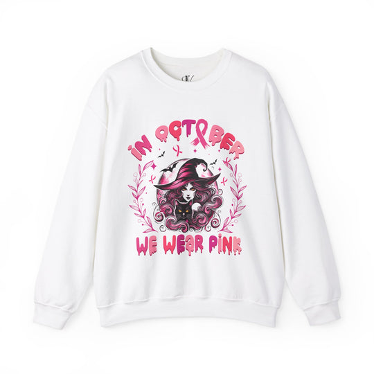 In October We Wear Pink Witch Sweatshirt