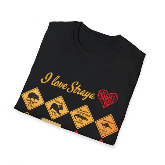 Funny Wildlife Caution Straya Unisex T-Shirt T-Shirt Printify
