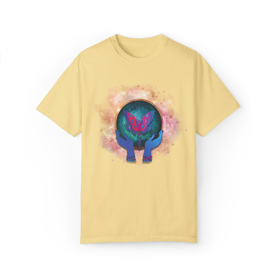 Mystical T-shirt with Cosmic Butterfly T-Shirt Printify Butter S