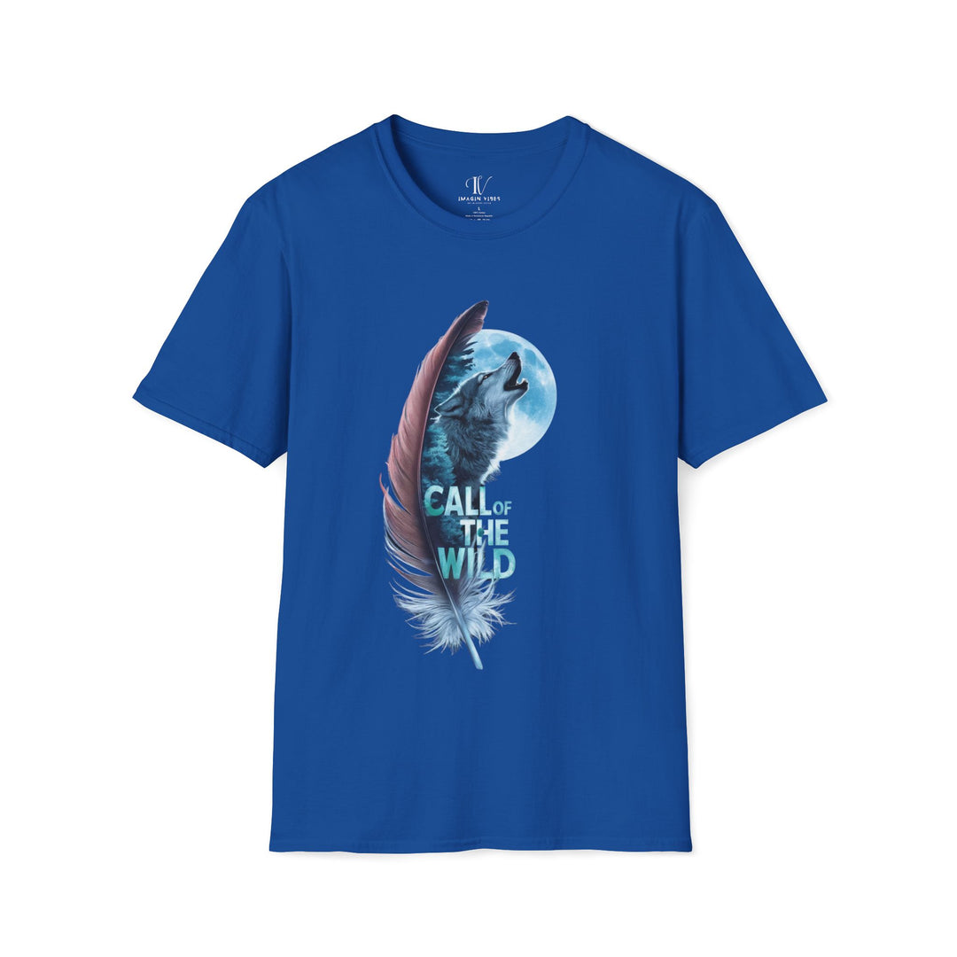 Wolf Moon Softstyle T-Shirt - Nature-Inspired and Mystic T-Shirt Printify Royal XS