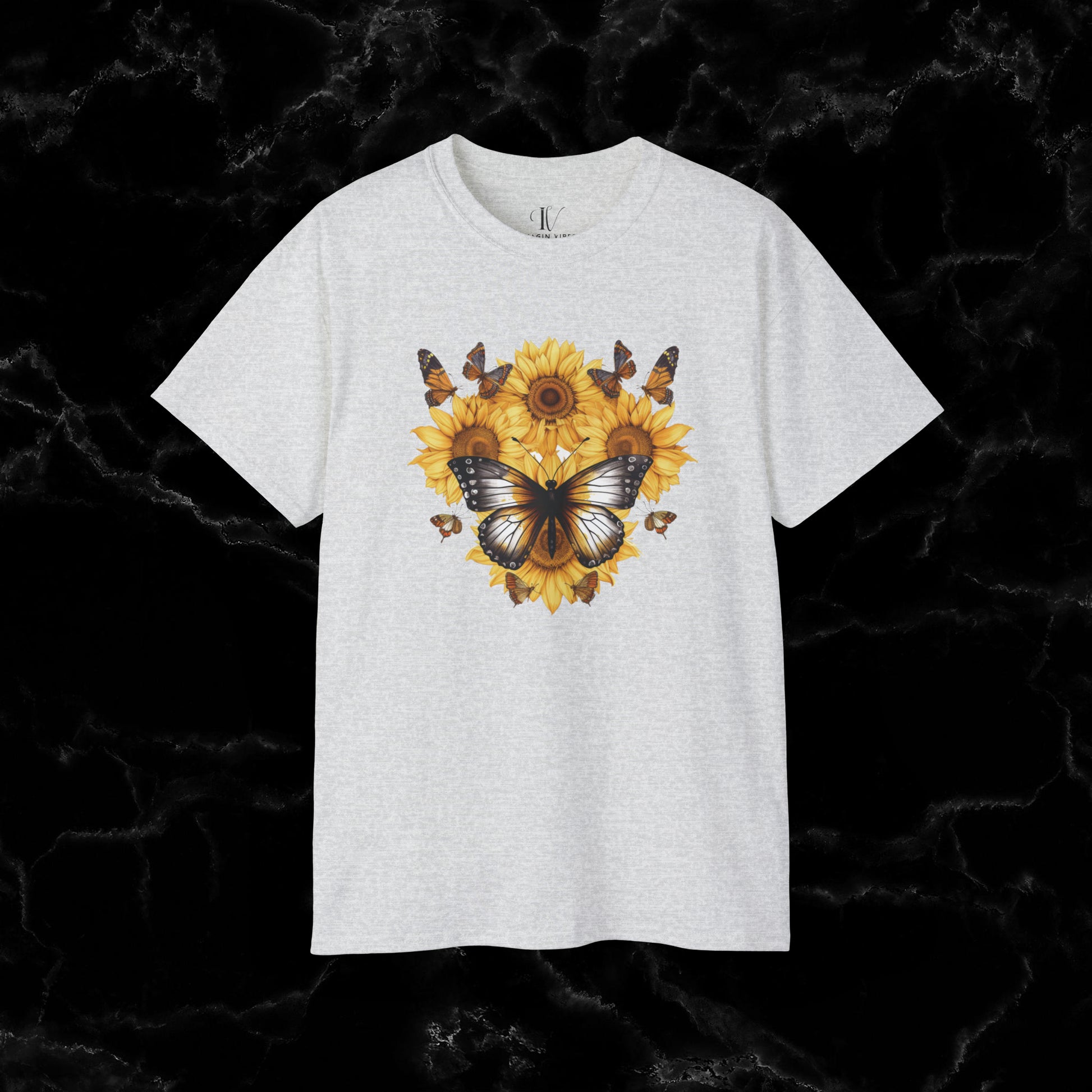Sunflower Shirt - A Floral Tee, Garden Shirt, and Women's Fall Shirt with Nature-Inspired Design T-Shirt Ash S 