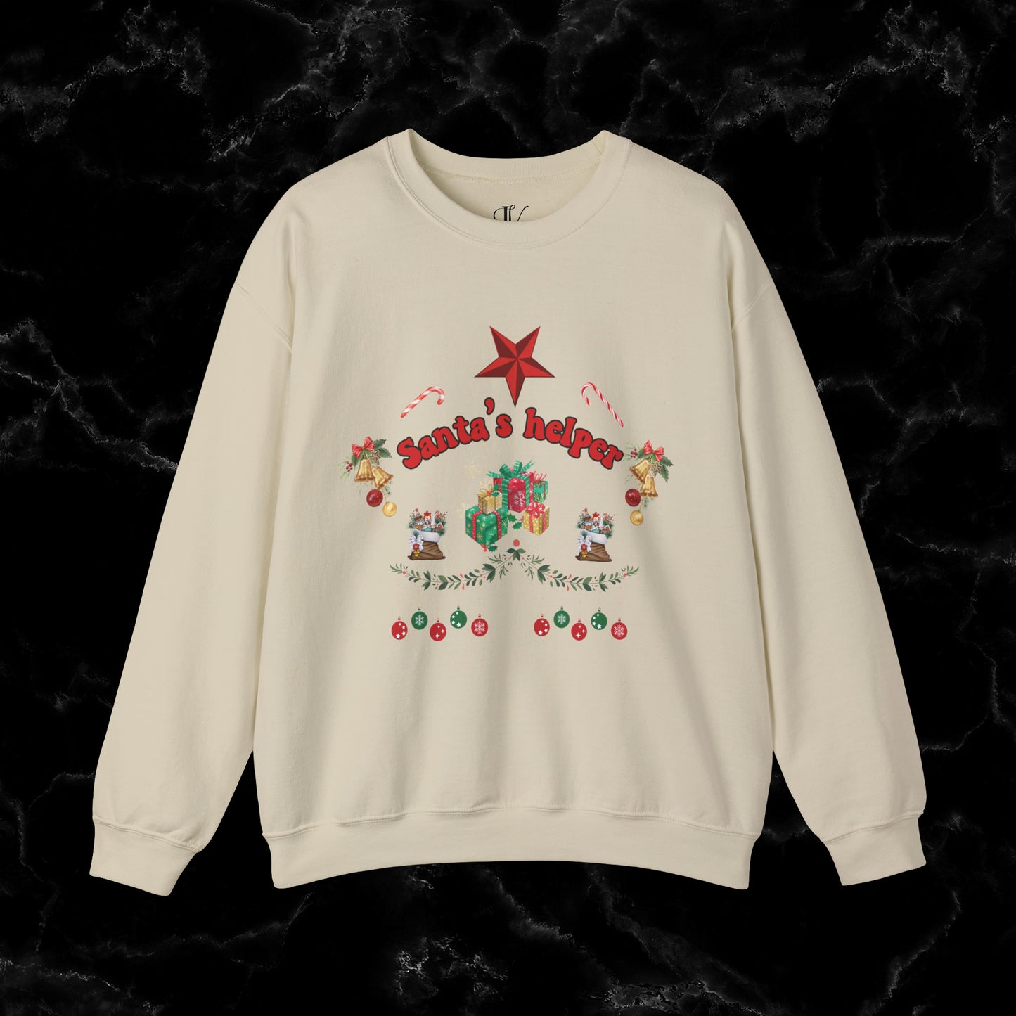 Santa Squad Shirt - Christmas Santa Helper Sweatshirt for Family Matching Christmas Sweatshirt S Sand 