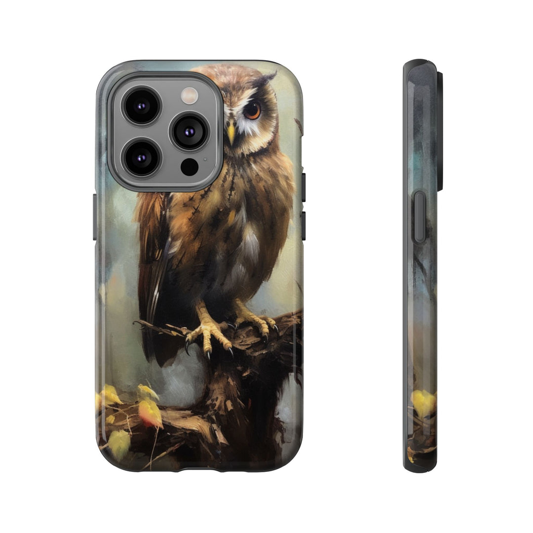 Phone Case Wise Owl Nature Minimalist Phone Case Printify iPhone 14 Pro Glossy